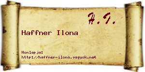 Haffner Ilona névjegykártya